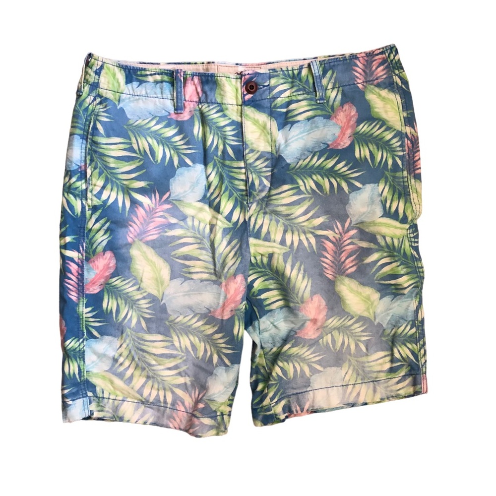 Vintage Hurley Men’s Bermuda Denim Shorts - - long shorts - floral - Size 36